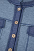 Half Placket Chest Pockets Short Sleeve Wide Leg Jumpsuit